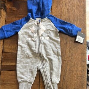 Converse baby Blue and Gray One Piece NWT